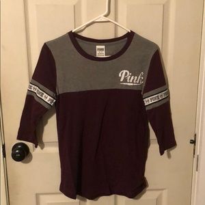 Pink baseball t-shirt